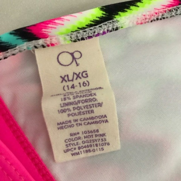 Girls OP Swimming Suit Size 14-16 Top 10-12 Bottom - Picture 4 of 4